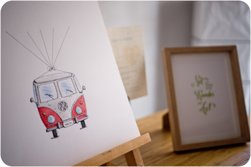 Ilustración da furgoneta Volkswagen